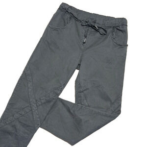 Meo Meli Jogger Pants Women S/M Gray Elastic Waist Pull-on Refined Made in Italy